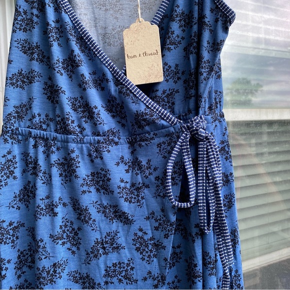 Hem & Thread Cottagecore Cami Strap True Summer Wrap Dress Large Maxi Dress - Picture 10 of 15